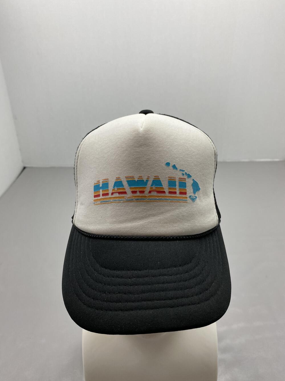Hawaii Hat Cap Strap Back One Size Black Trucker Mesh Back Adjustable Mens